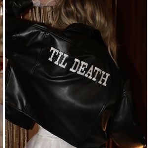 12th Tribe Til Death Black Vegan Leather Jacket